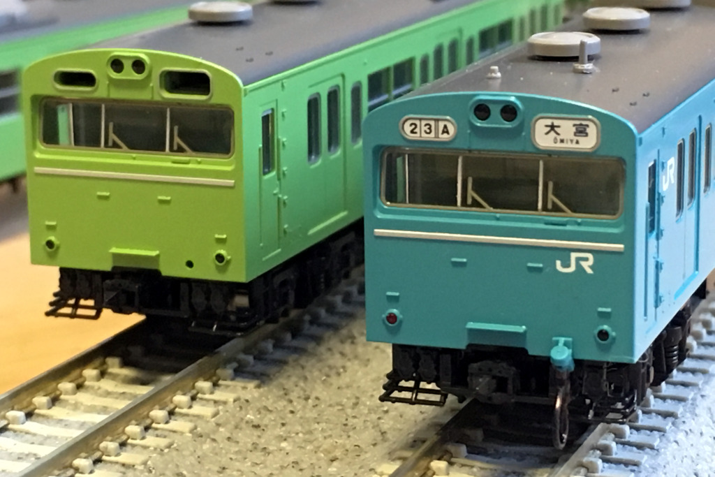 103系スカイブルーとウグイス(TOMIX) 103系スカイブルーとウグイス(TOMIX)