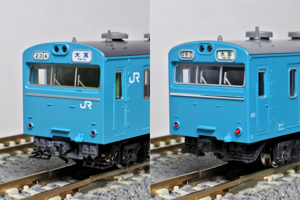 103系 前面比較2 103系 前面比較2