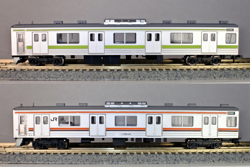 クハ204側面比較 クハ204側面比較