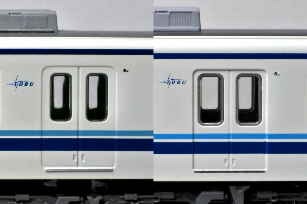 東武8000系_マイクロエース・KATOドア比較 東武8000系_マイクロエース・KATOドア比較