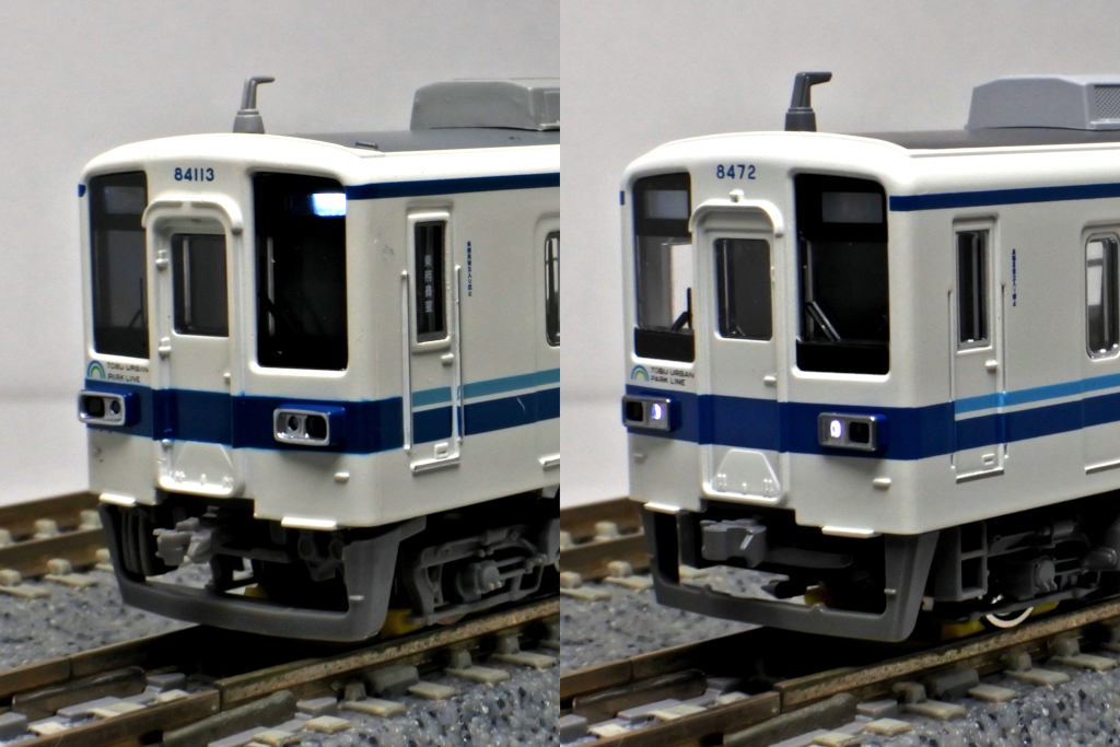 東武8000系_マイクロエース・KATO前面比較3 東武8000系_マイクロエース・KATO前面比較3